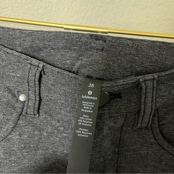 Lululemon ABC Pant Skinny *Tech Canvas Heathered Black Mens Size 28 - Picture 7 of 7
